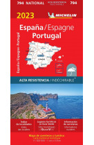 Carte nationale espagne, portugal 2023 - indechirable