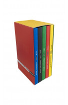 Coffret histoire d'une couleur en 5 volumes : bleu, noir, vert, rouge et jaune