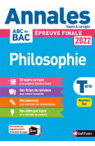 Annales bac 2022 philosophie - corrigé