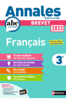 Annales brevet 2023- français - corrigés