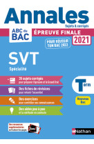 Annales bac 2021 svt term - corrigé