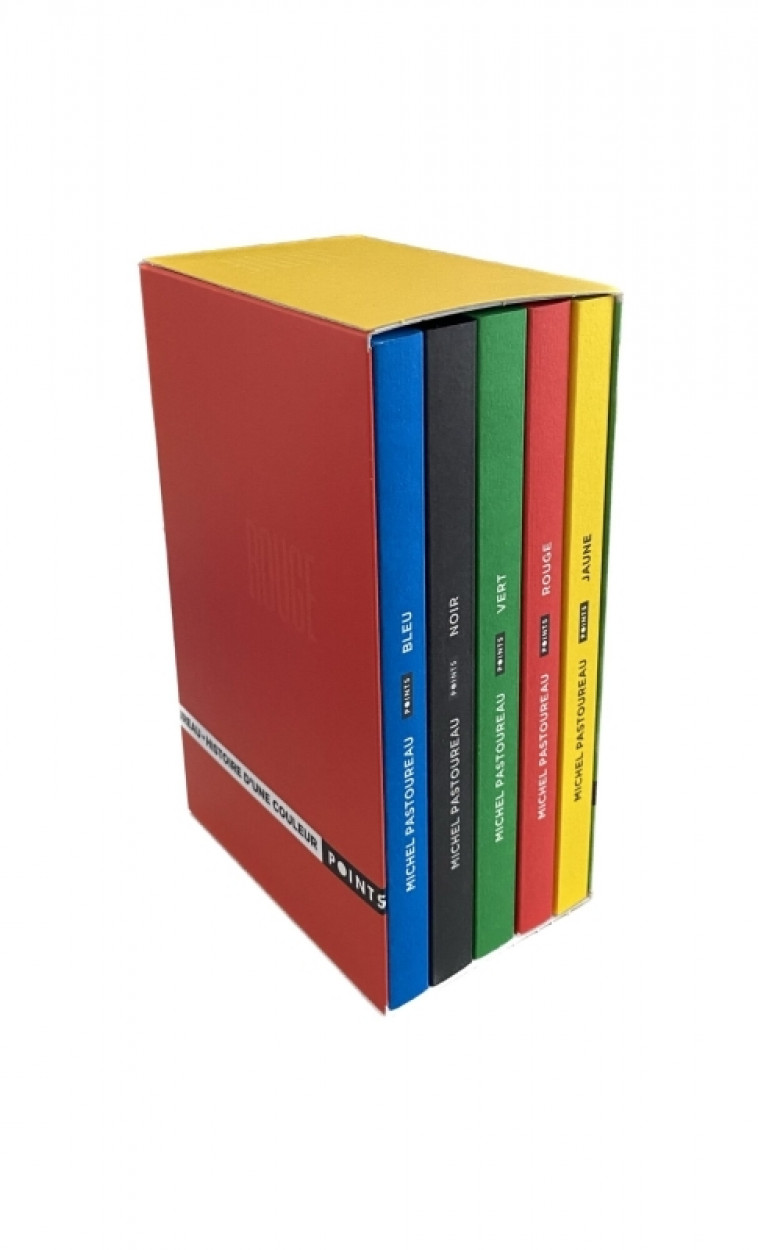 Coffret Histoire d'une couleur en 5 volumes : Bleu, Noir, Vert, Rouge et Jaune - Pastoureau Michel - POINTS