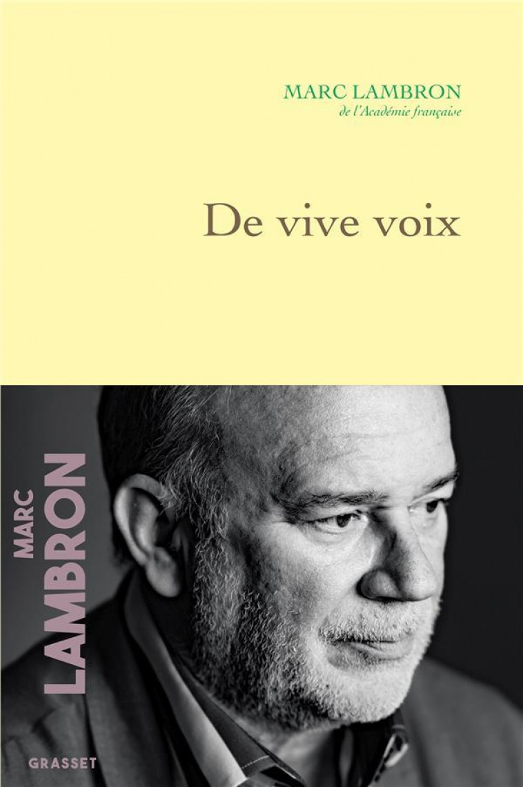 DE VIVE VOIX - LAMBRON MARC - GRASSET
