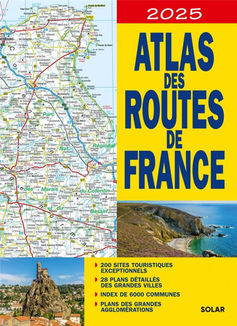 ATLAS DES ROUTES DE FRANCE 2025 - COLLECTIF - SOLAR