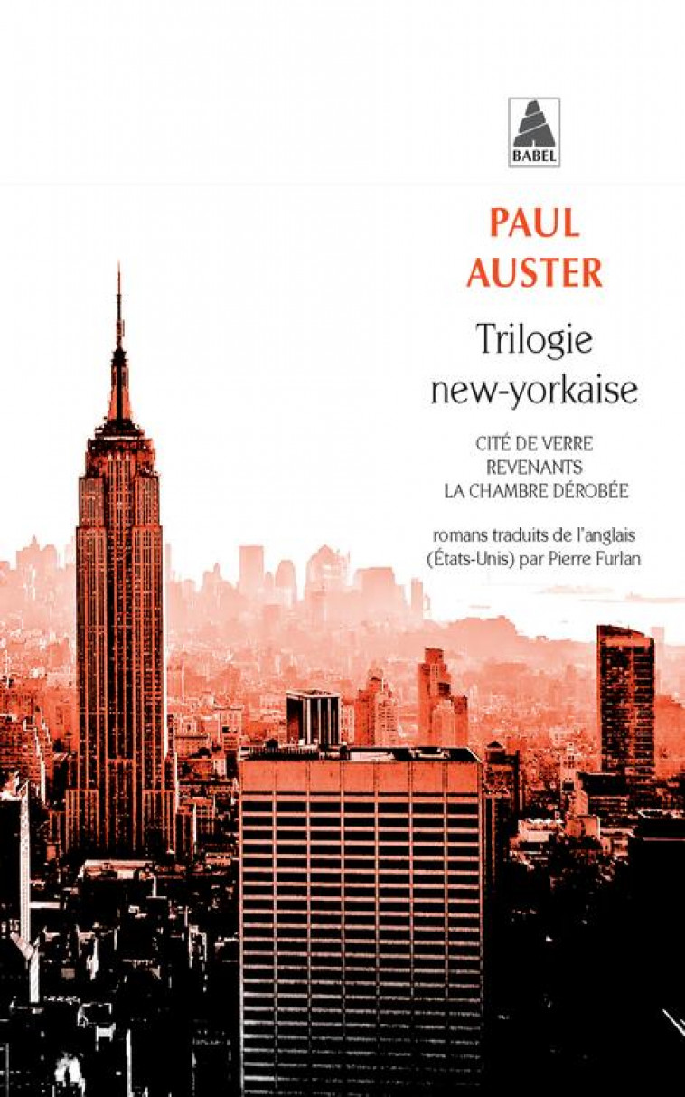 TRILOGIE NEW-YORKAISE - AUSTER/CHENETIER - Actes Sud