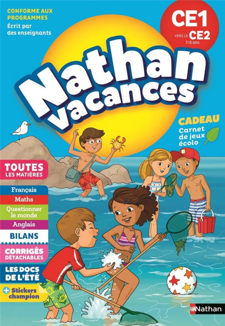 NATHAN VACANCES PRIMAIRE CE1 VERS LE CE2 7/8 ANS - BEIGEL/COLIN/ROCHER - CLE INTERNAT