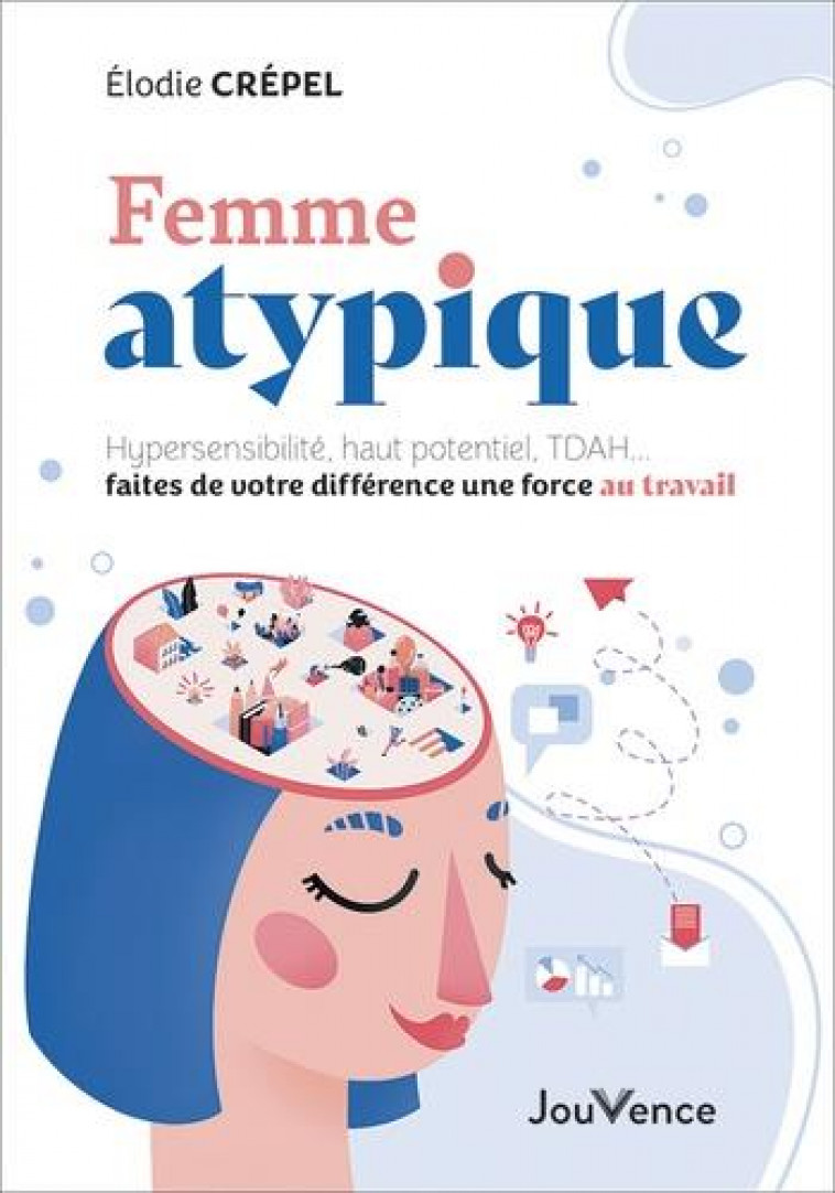 FEMME ATYPIQUE : HYPERSENSIBILITE, HAUT POTENTIEL, TDAH... FAITES DE VOTRE DIFFERENCE UNE FORCE AU TRAVAIL - CREPEL, ELODIE  - JOUVENCE