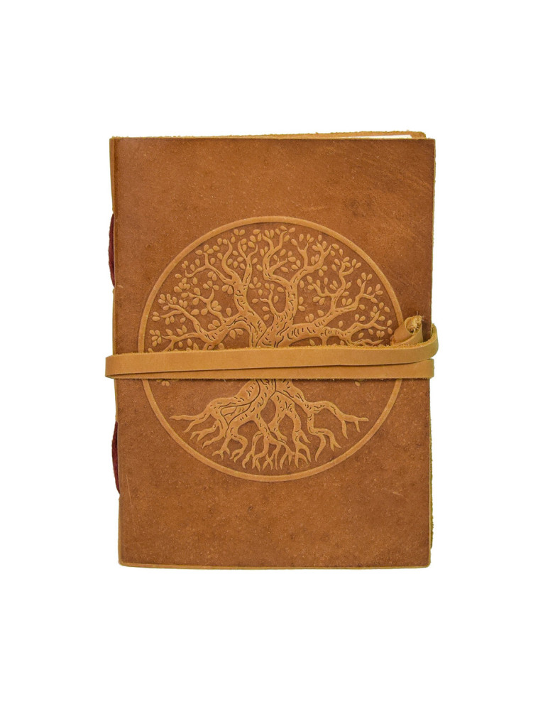 Grimoire en cuir Camel Arbre de vie - Petit Format - XXX - DG-EXODIF