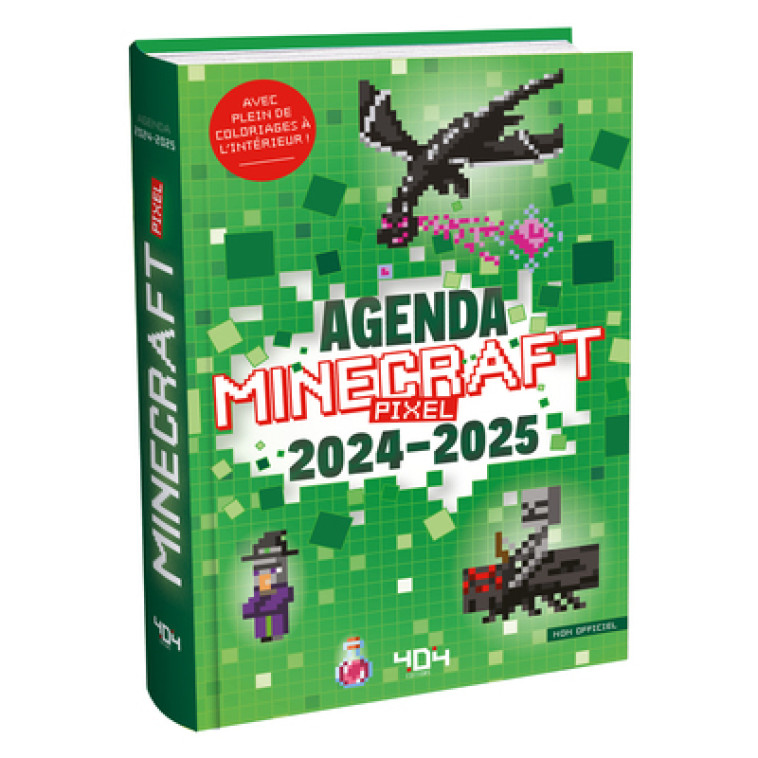 Agenda Minecraft Pixels - 2024-2025 - Collectif Collectif - 404 EDITIONS