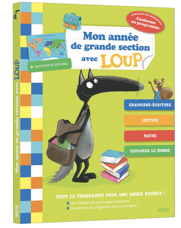 MON ANNÉE DE GRANDE SECTION AVEC LOUP - Lallemand Orianne, FITZGERALD Kate, THUILLIER Éléonore - AUZOU