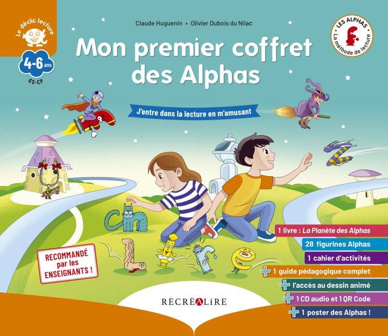 Mon premier coffret des Alphas Méthode de lecture GS CP pour apprendre à lire dès 4 ans - Olivier Dubois du Nilac, Claude Huguenin, Thomas Tessier - RECREALIRE