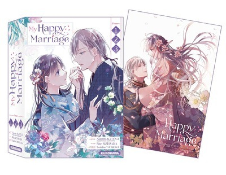 COFFRET My Happy Marriage - tomes 1-2-3 - Akumi Agitogi, Tsukiho Tsukioka, Rito Kohsaka, Gaëlle Ruel - KUROKAWA