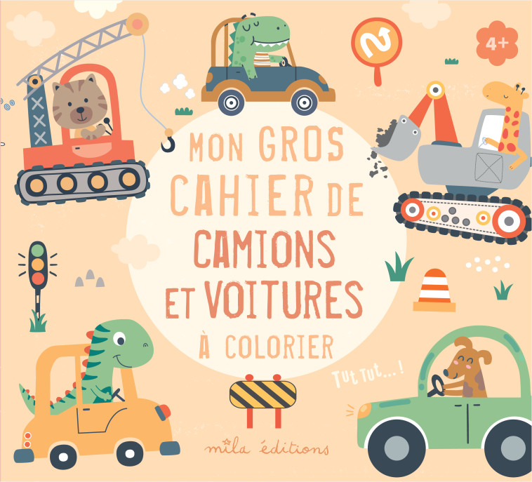 Mon gros cahier de camions et voitures à colorier -  Collectif - MILA