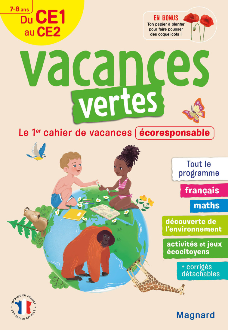 Cahier de vacances 2023, du CE1 vers le CE2 7-8 ans - Vacances vertes - Audrey Forest, Audrey Forest - MAGNARD