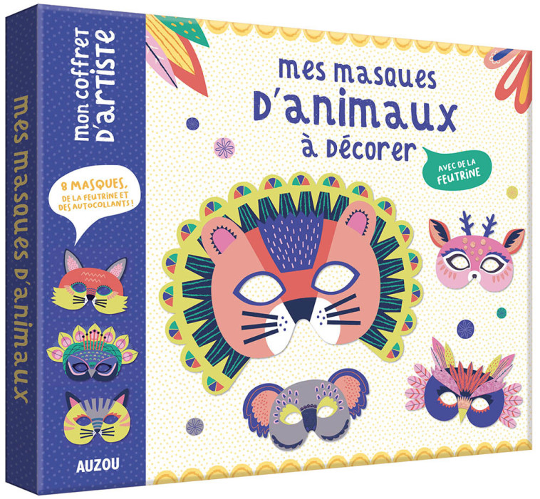 MON COFFRET D'ARTISTE - MES MASQUES D'ANIMAUX À DÉCORER - Émilie Lapeyre, Émilie Lapeyre - AUZOU