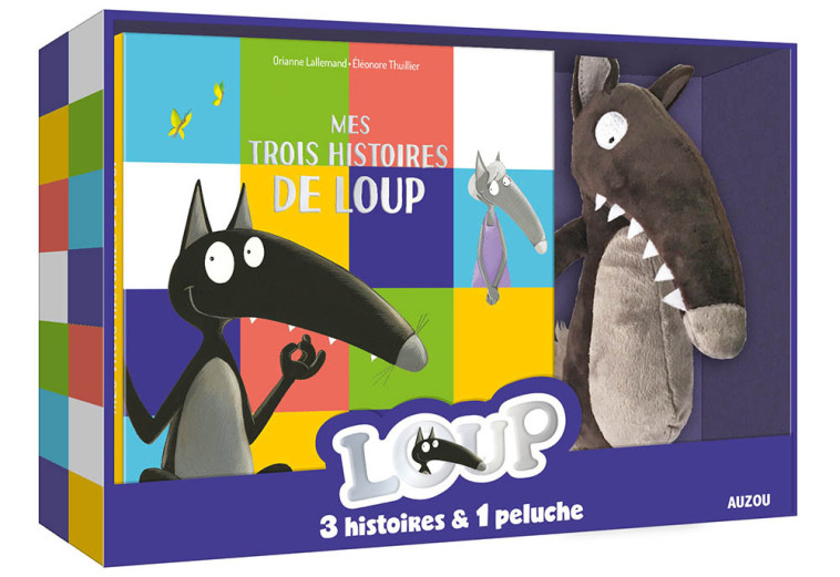 COFFRET LOUP 3 HISTOIRES & 1 PELUCHE - Orianne Lallemand, Éléonore THUILLIER, Orianne Lallemand, Éléonore THUILLIER - AUZOU