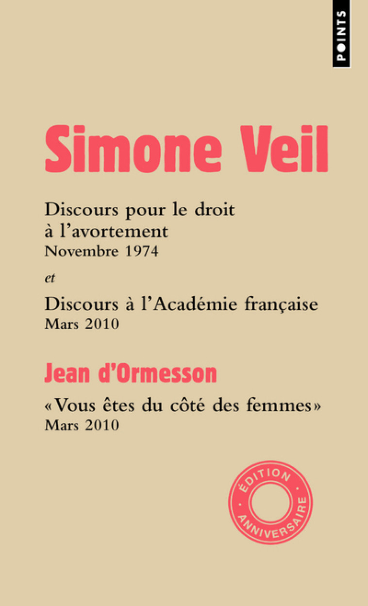 Discours à l'Assemblée nationale et à l'Académie française - Jean d'Ormesson, Jacques Chirac, Simone Veil - POINTS