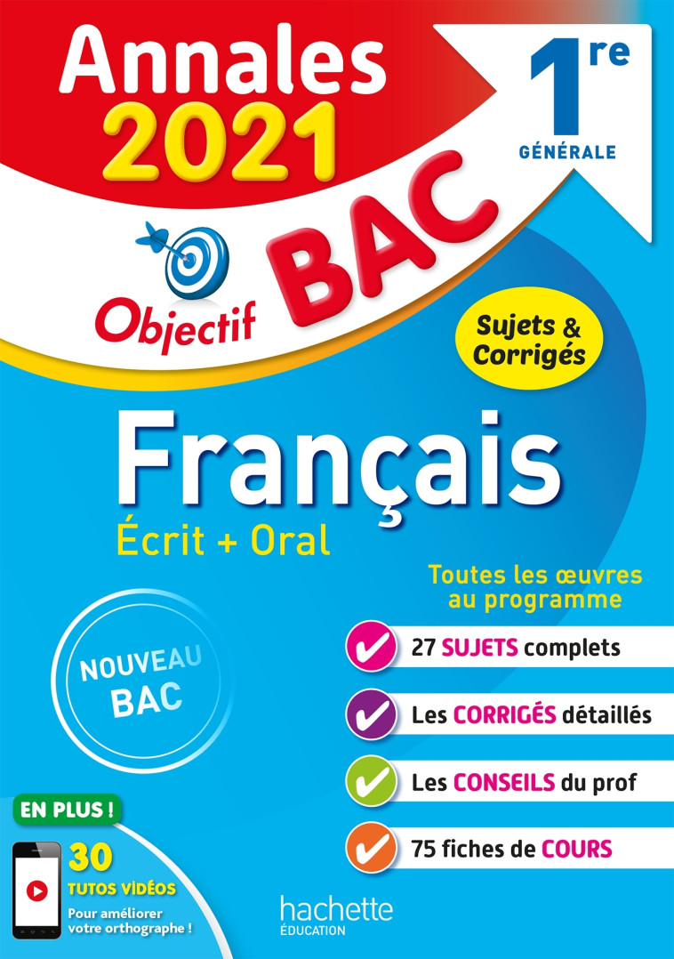 Annales Bac 2021 Français 1ères - Isabelle Lisle - HACHETTE EDUC