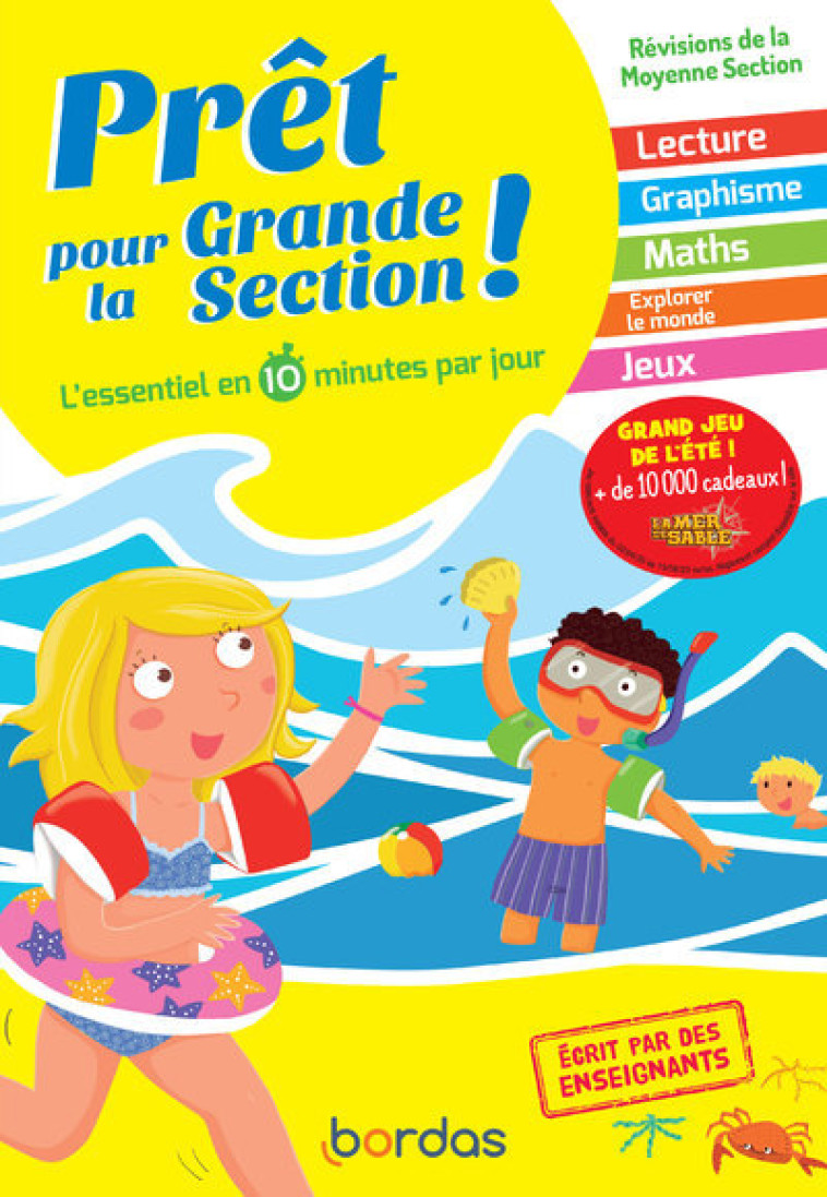 Prêt pour la Grande Section ! L'essentiel en 10 minutes par jour -  Collectif - BORDAS