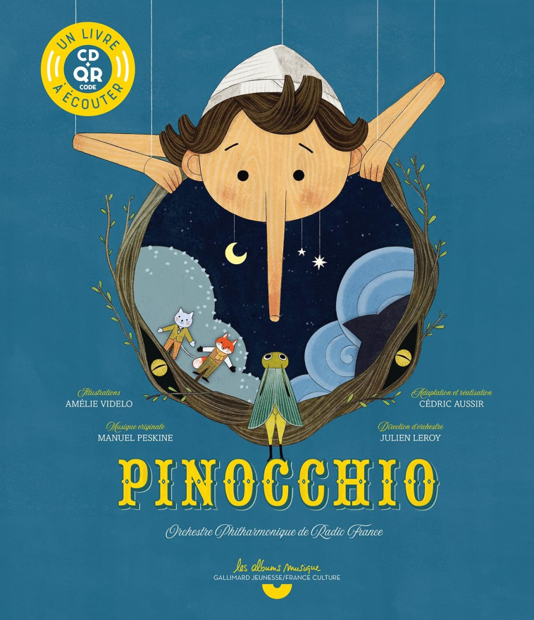 Pinocchio -  CEDRIC/AMELIE AUSSIR/VIDELO - GALLIMARD JEUNE