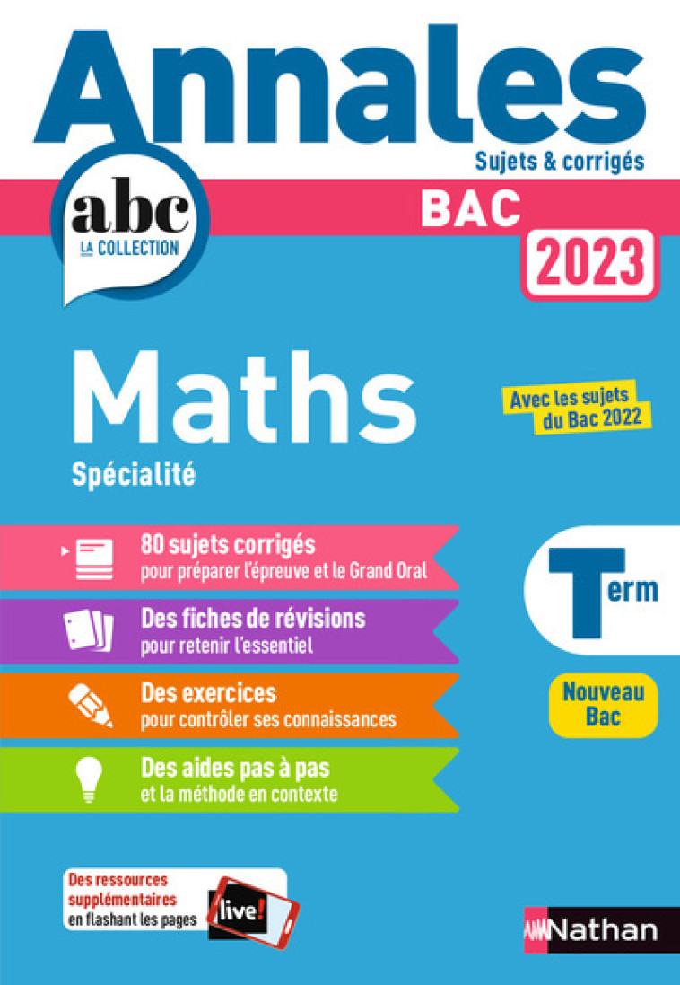 Annales BAC 2023 Maths Terminale - Corrigé - Julien Besson - NATHAN