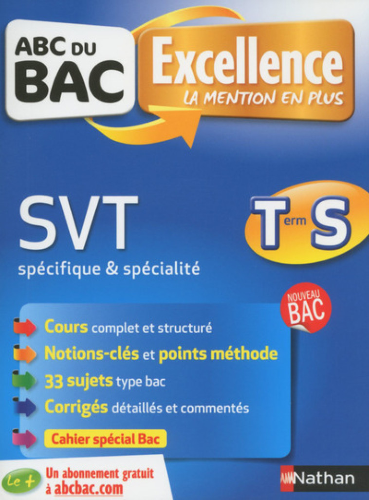 ABC du BAC Excellence Sciences et Vie de la Terre Term S Spe & spe - Christian Camara - NATHAN