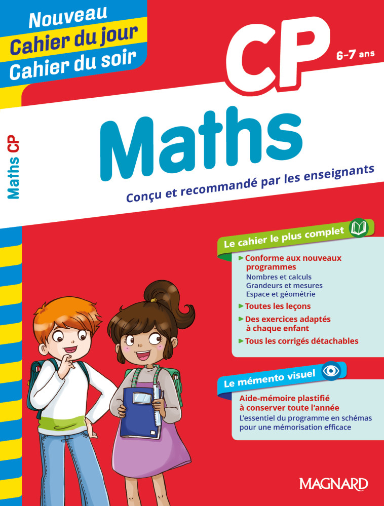 Maths CP - Cahier du jour Cahier du soir - Bernard Séménadisse - MAGNARD