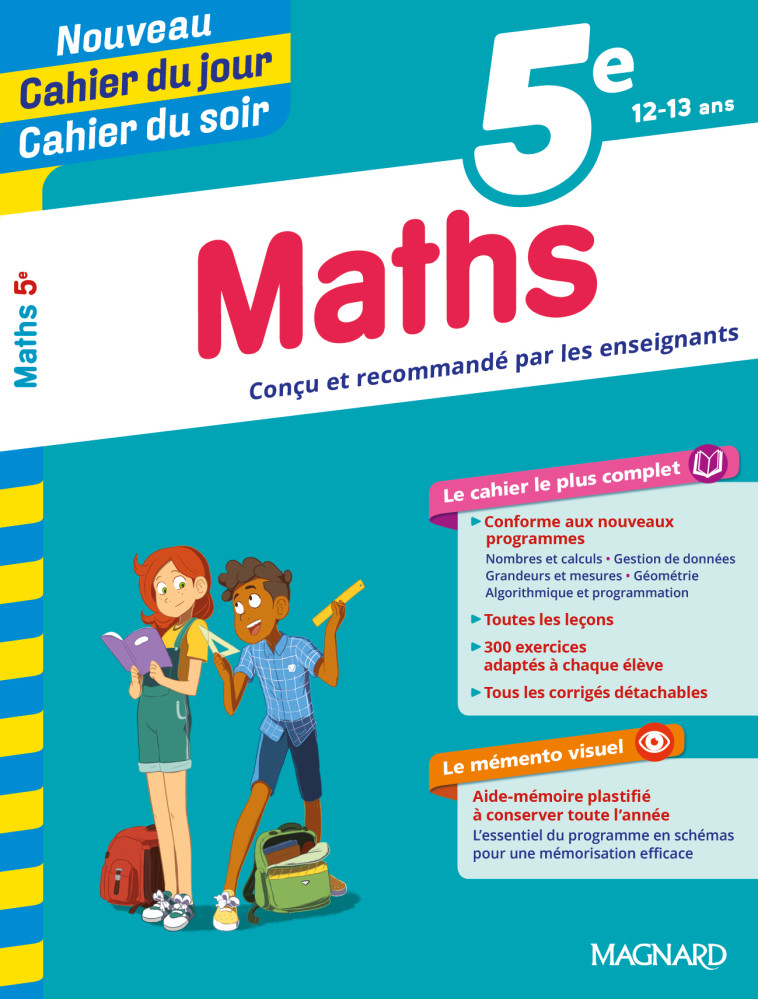 Maths 5e - Cahier du jour Cahier du soir - Annie Le Goff - MAGNARD