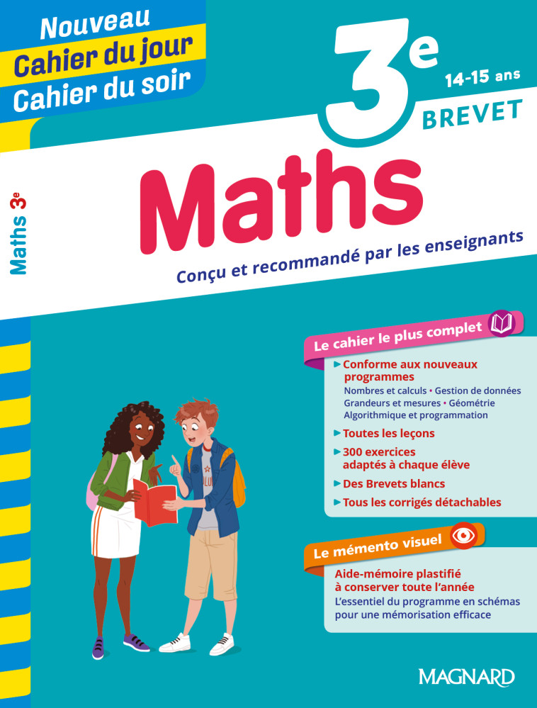 Maths 3e - Cahier du jour Cahier du soir - Annie Le Goff - MAGNARD