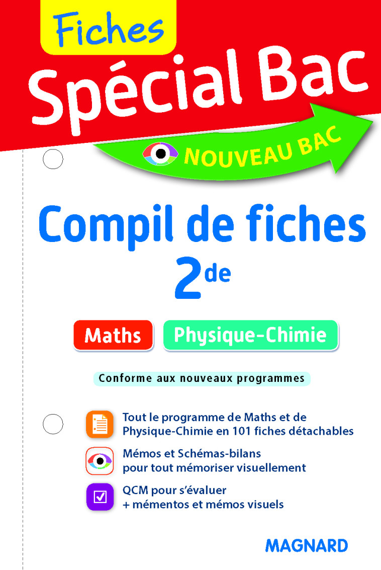 Spécial Bac Compil de Fiches Maths, Physique-Chimie 2de - Fabrice Fortain Dit Fortin - MAGNARD