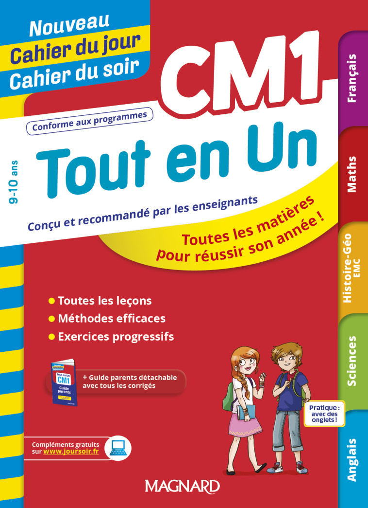 Tout en Un CM1 - Leçons, méthodes et exercices - Nouveau Cahier du jour Cahier du soir - Christian Redouté - MAGNARD