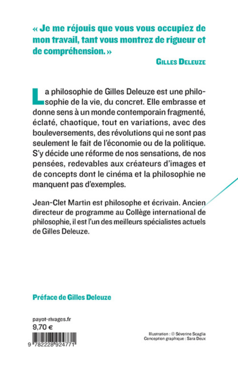 La Philosophie de Gilles Deleuze - Jean-Clet Martin - PAYOT