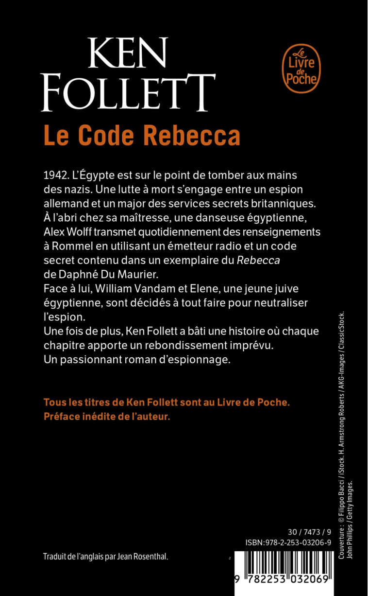 Le Code Rebecca - Ken Follett - LGF