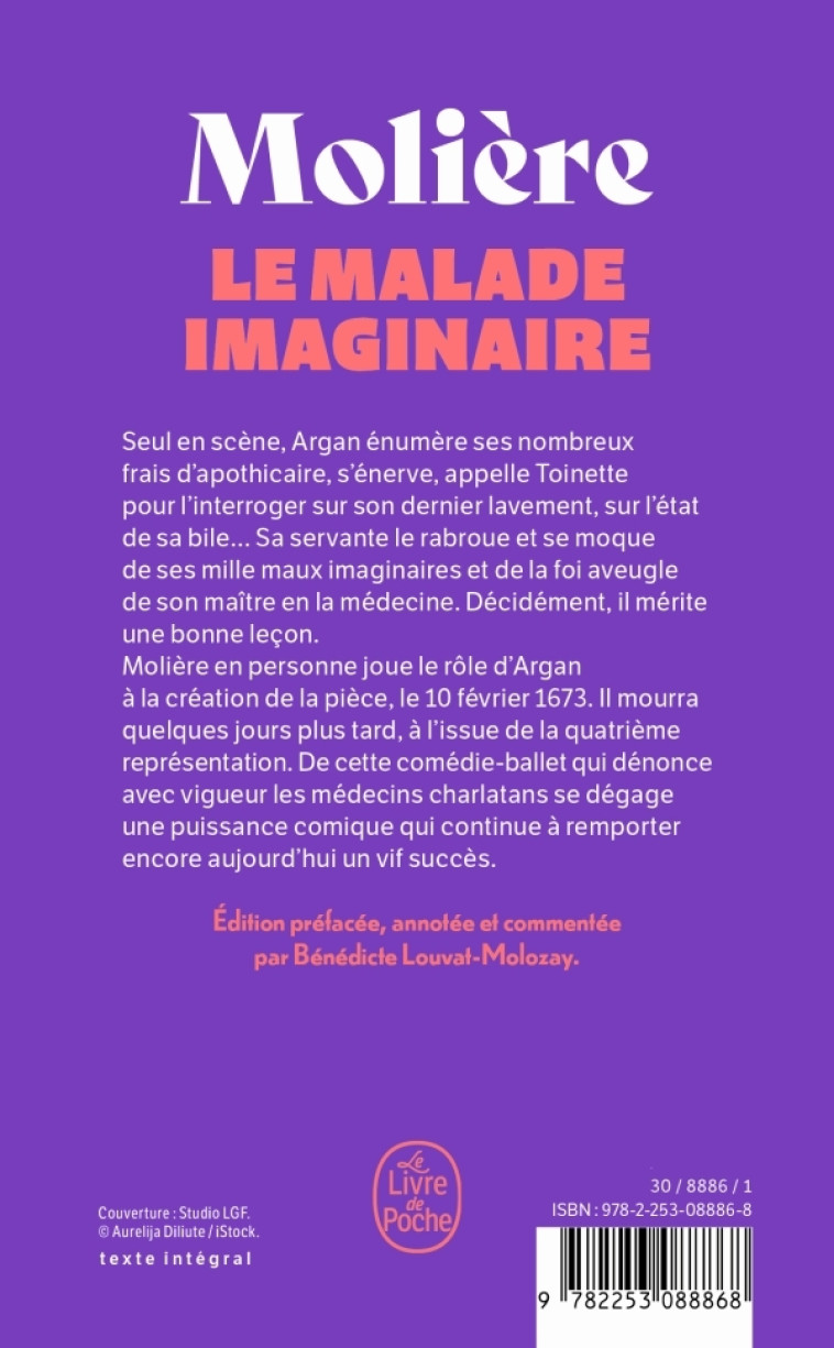 Le Malade imaginaire -  Molière - LGF