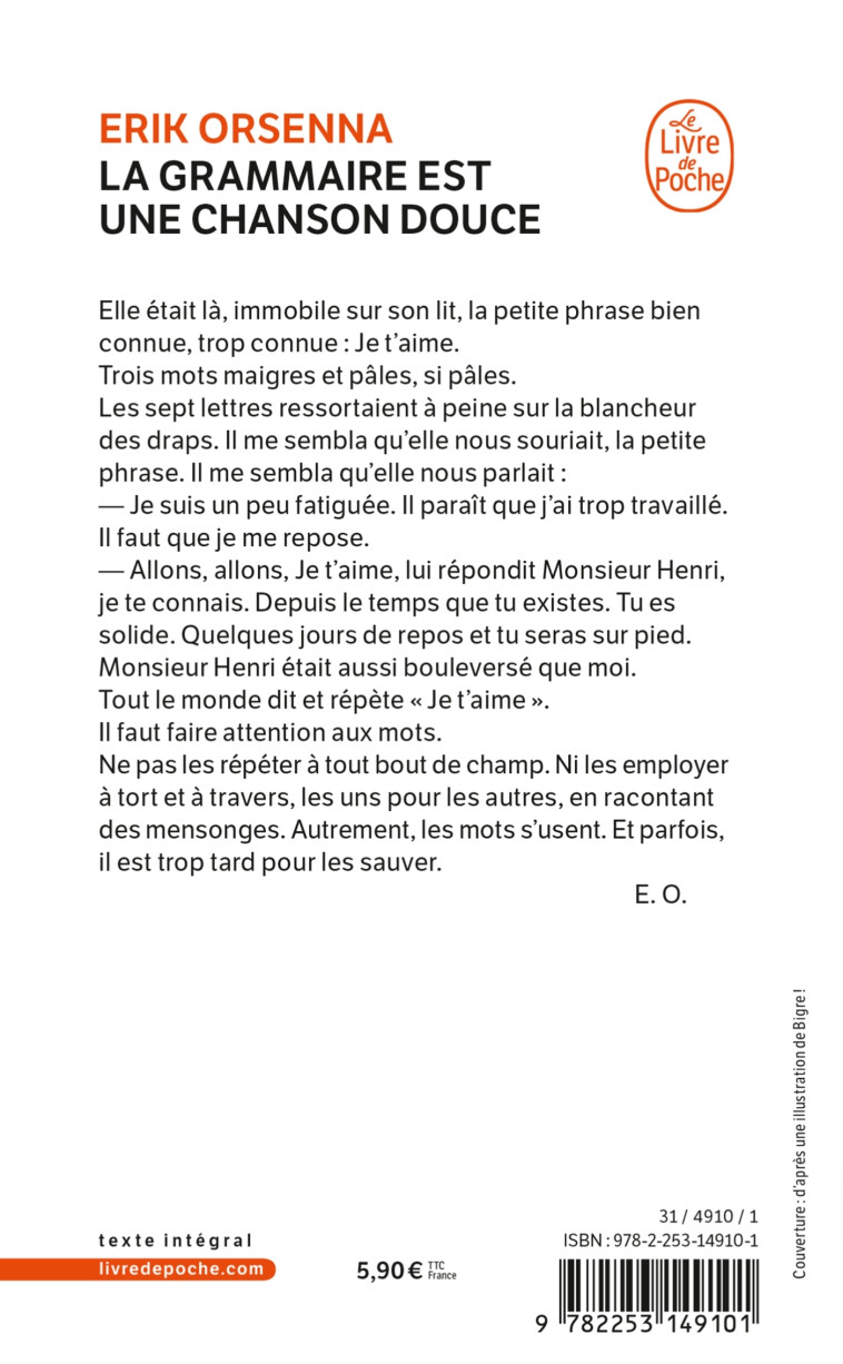 La Grammaire est une chanson douce - Erik Orsenna - LGF