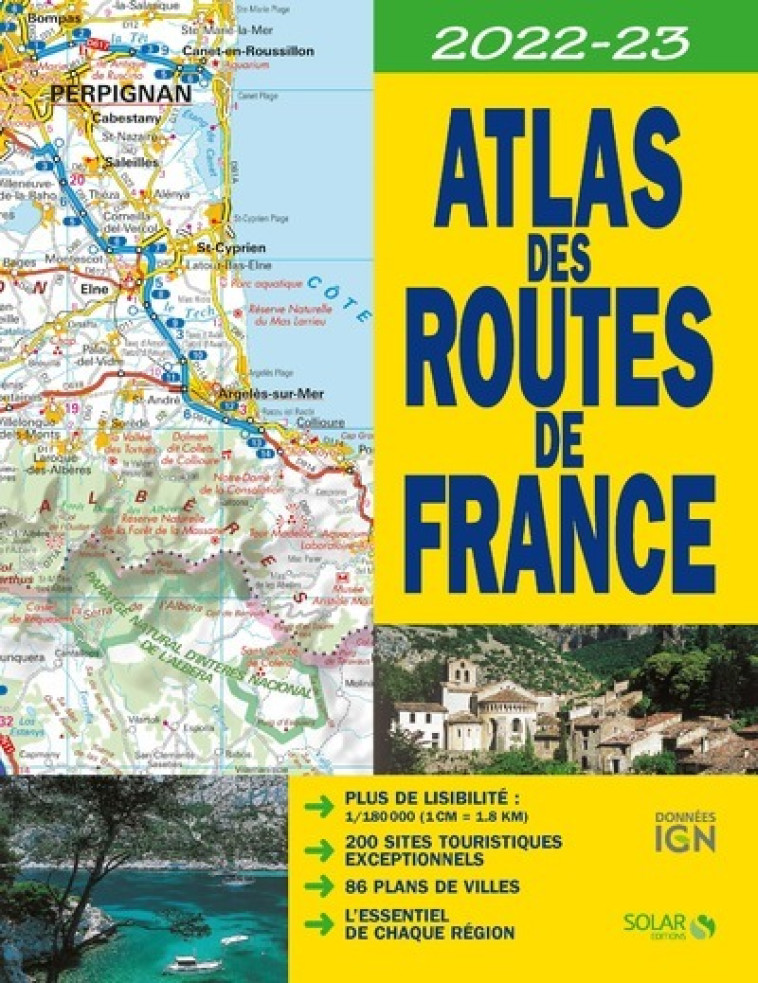 Atlas des routes de France 2022 - 2023 -  Collectif - SOLAR