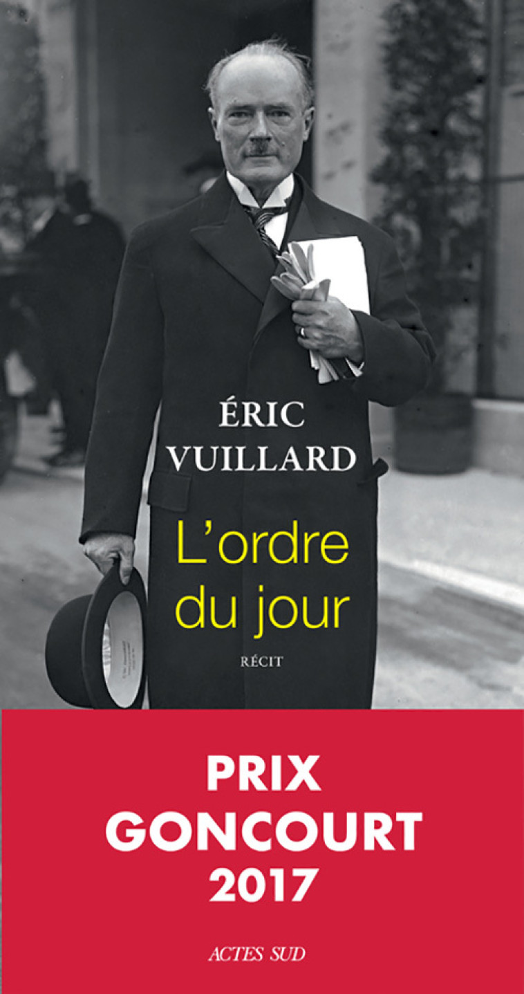 L'ordre du jour - Éric Vuillard - ACTES SUD