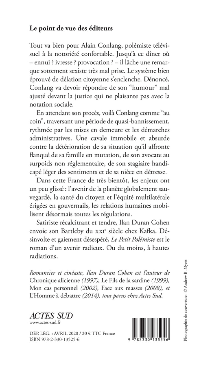 Le Petit Polémiste - Ilan Duran cohen - ACTES SUD