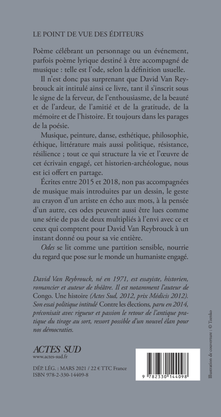 Odes - David Van reybrouck - ACTES SUD