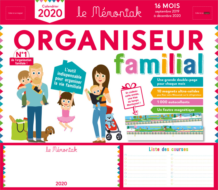 Organiseur familial Mémoniak 2019-2020 -  Nesk - 365 PARIS