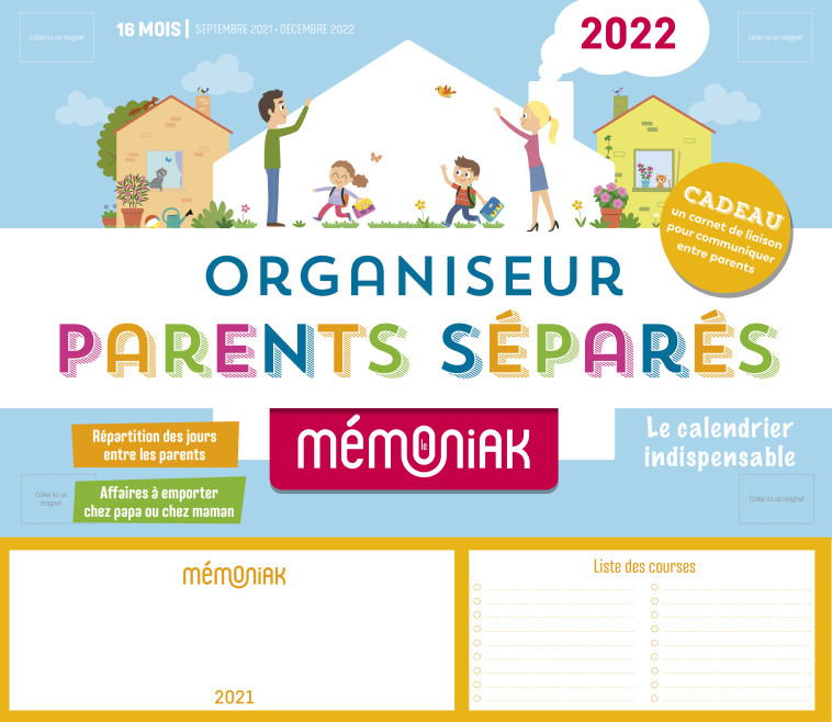 Organiseur Parents séparés Mémoniak 2021-2022 -  Nesk - 365 PARIS