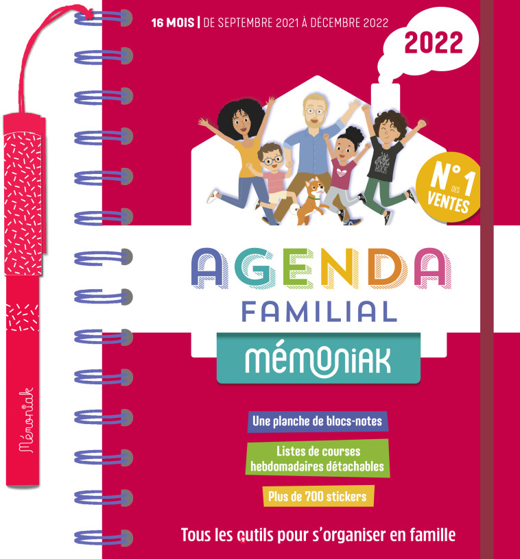 Agenda familial Mémoniak 2021-2022 -  Editions 365 - 365 PARIS