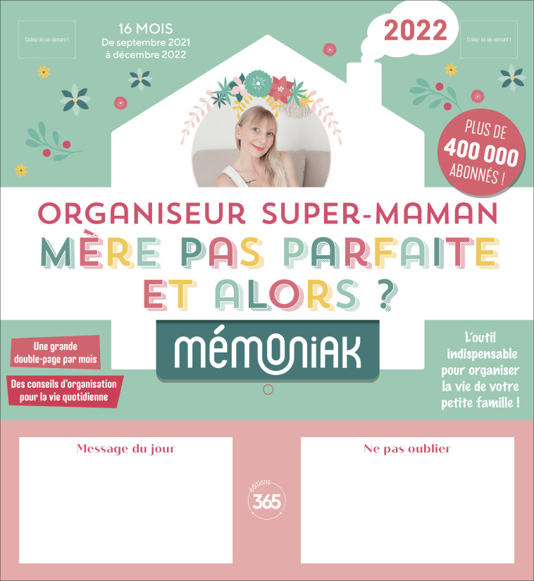 Organiseur Mémoniak super-maman avec Mère pas parfaite et alors ? 2021-2022 - Vanessa Ovigny - 365 PARIS