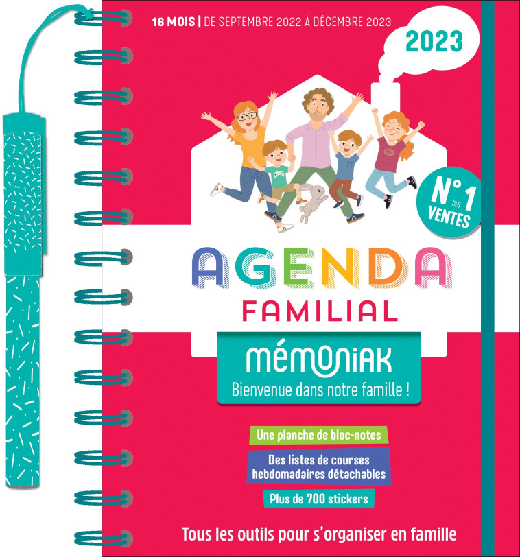 Agenda familial Mémoniak, sept. 2022- déc 2023 -  Nesk - 365 PARIS