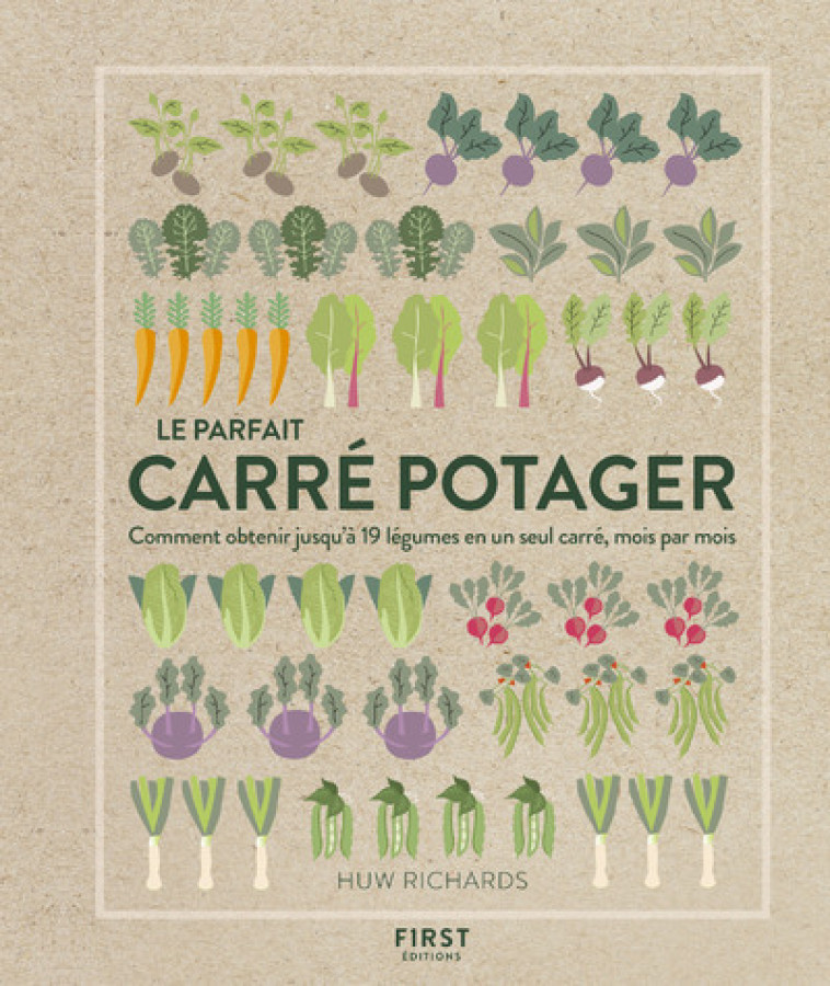 Le parfait carré potager - Comment obtenir jusqu'à 19 légumes en un seul carré, mois par mois - Huw Richards - FIRST