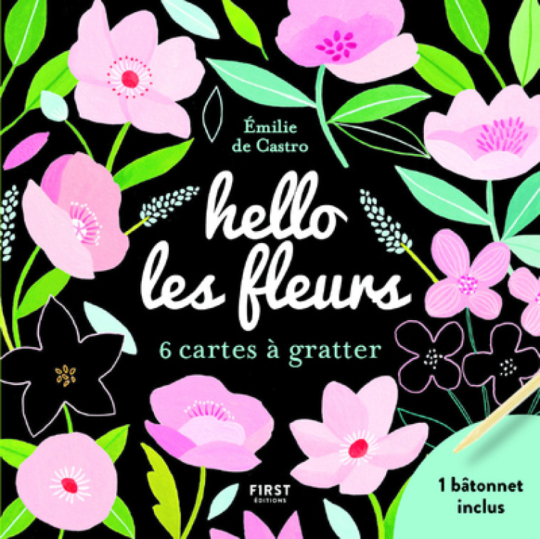 Cartes à gratter mini - Hello les fleurs -  Collectif - FIRST