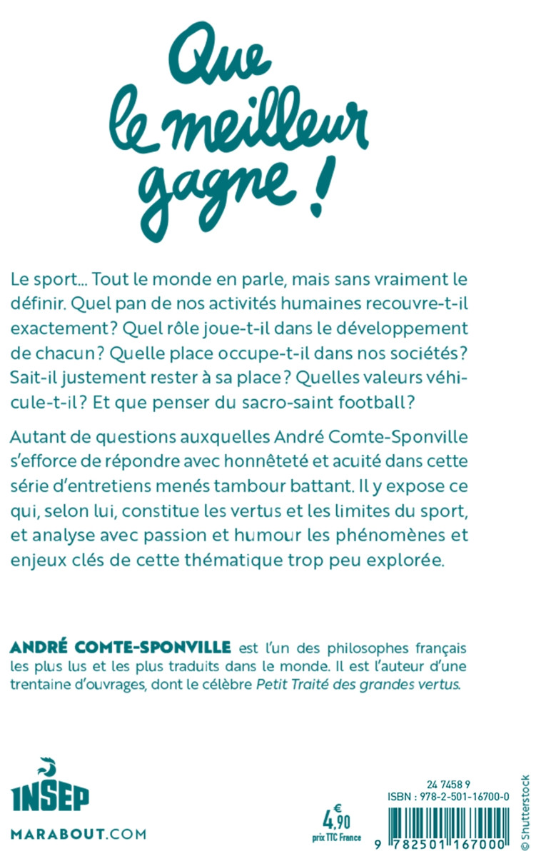 Que le meilleur gagne - André Comte-Sponville - MARABOUT