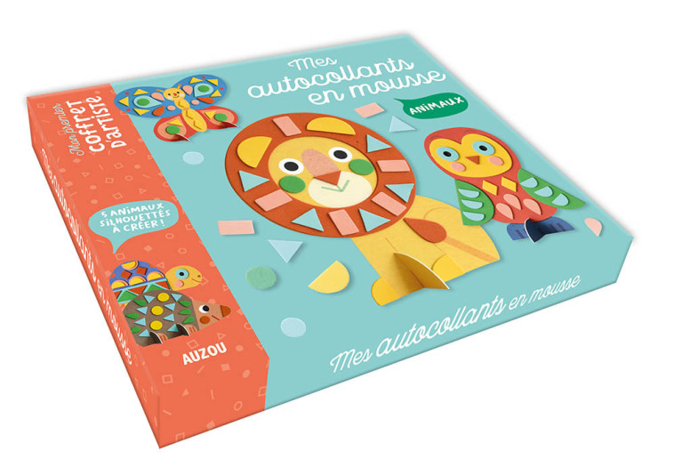 MON COFFRET D'ARTISTE - MES AUTOCOLLANTS EN MOUSSE - ANIMAUX -  Georgette - AUZOU