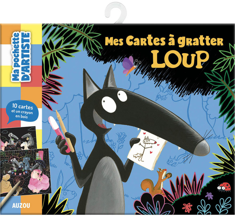 MA POCHETTE D'ARTISTE - MES CARTES A GRATTER LOUP - Orianne Lallemand - AUZOU