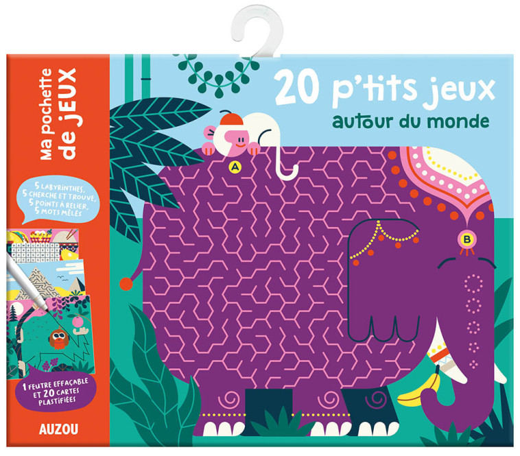 MA POCHETTE DE JEUX - 20 P'TITS JEUX AUTOUR DU MONDE -  Loulou & Tummie - AUZOU